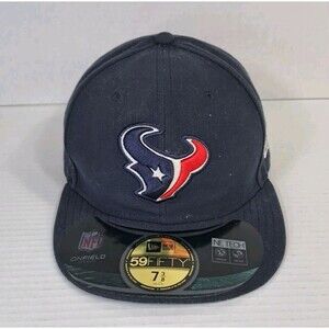 New Era 59Fifty Houston Texans On Field Sideline Fitted Hat 7 3/8 NFL Cap NWT